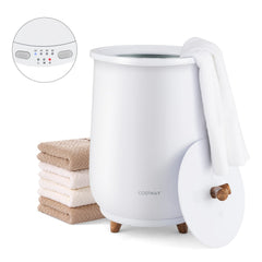23L Large Luxury Bucket-Style Towel Warmer with Fragrant Disc Holder-White