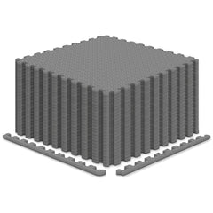 24Tiles 1/2 inches Puzzle Exercise Floor Mats-Gray