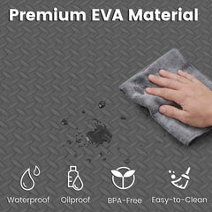 24Tiles 1/2 inches Puzzle Exercise Floor Mats-Gray