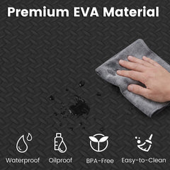 24Tiles 1/2 inches Puzzle Exercise Floor Mats-Black