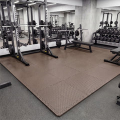 24Tiles 1/2 inches Puzzle Exercise Floor Mats-Brown