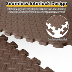 24Tiles 1/2 inches Puzzle Exercise Floor Mats-Brown