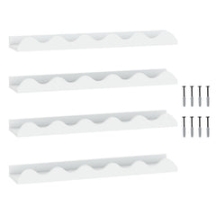 24 Inch Kids Bookshelf Set of 4 Wall-Mounted Picture Ledge Shelf-White