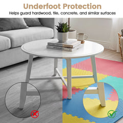 24 Pack Non-Slip Protective Interlocking EVA Foam Floor Tiles-Multicolor