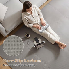 24 Pack Non-Slip Protective Interlocking EVA Foam Floor Tiles-Grey