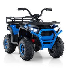 24V Kids Ride On ATV Quad with Soft Start, Two 25W Motors, Rear Rack and Wireless Connection, 66 lb, Navy