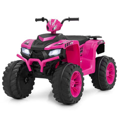 24V Kids Ride On ATV Quad with Soft Start, Ergonomic Seat, Anti Slip Handles and Wide Footrests, 77 lb, Pink