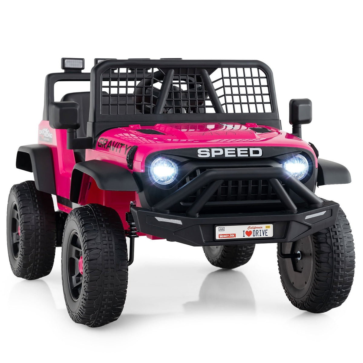24V Kids Ride On Truck with 6 Songs, 4 Stories, FM Radio, USB and Parent Remote, 66 lb, Pink