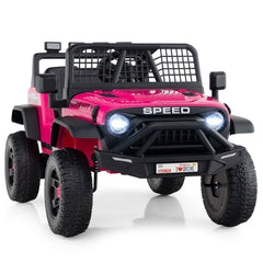 24V Kids Ride On Truck with 6 Songs, 4 Stories, FM Radio, USB and Parent Remote, 66 lb, Pink