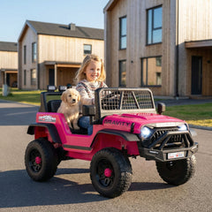 24V Kids Ride On Truck with 6 Songs, 4 Stories, FM Radio, USB and Parent Remote, 66 lb, Pink