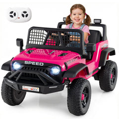 24V Kids Ride On Truck with 6 Songs, 4 Stories, FM Radio, USB and Parent Remote, 66 lb, Pink