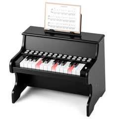 25 Keys Kids Piano Keyboard with Adjustable Speed and Teaching Mode-Black