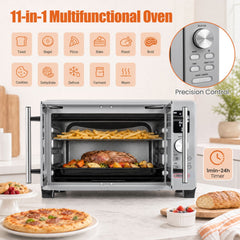 26.4 Quart French Door Convection Toaster Oven with 11 Presets 1500W Countertop Oven