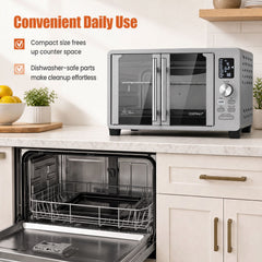 26.4 Quart French Door Convection Toaster Oven with 11 Presets 1500W Countertop Oven