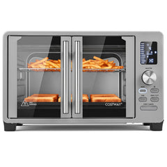 26.4 Quart French Door Convection Toaster Oven with 11 Presets-Silver