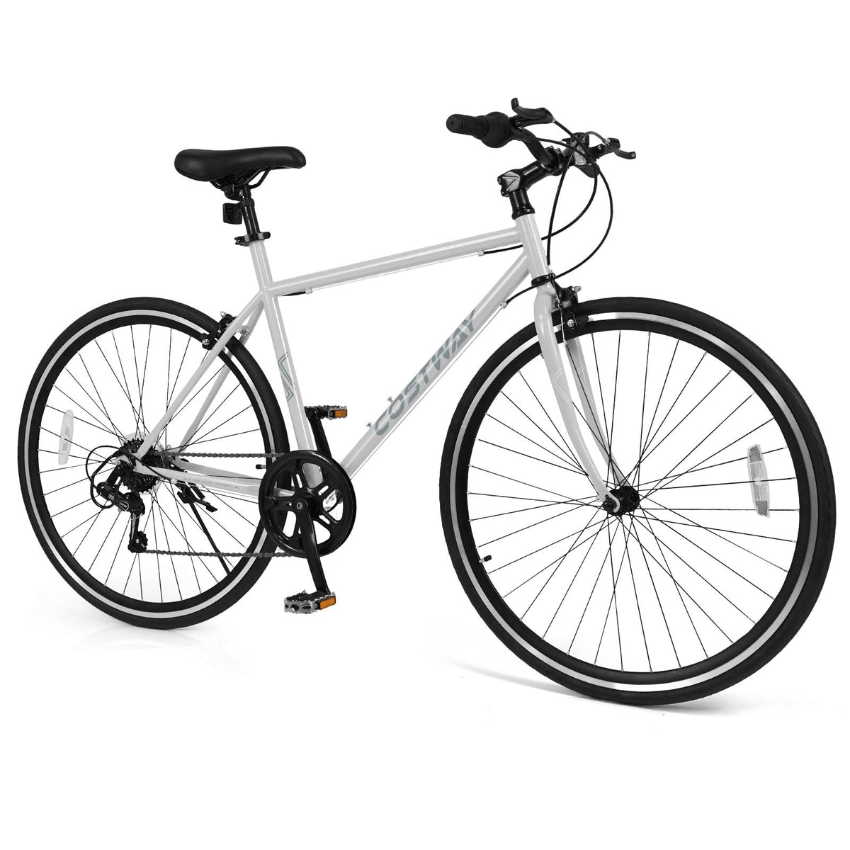 26 Inch Mountain Bike with Shimano 6 Speed and Caliper Brakes, Gray