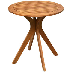 27 Inch Outdoor Round Solid Wood Coffee Side Bistro Table [Best Seller in the US]
