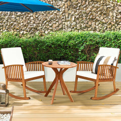 27 Inch Outdoor Round Solid Wood Coffee Side Bistro Table [Best Seller in the US]