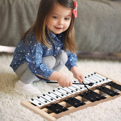 27 Note Glockenspiel Xylophone with 2 Rubber Mallets [Best Seller in the US]