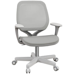Office Chair, Small Computer Desk Chair with Mesh Back, Swivel Castors, Arm, Grey