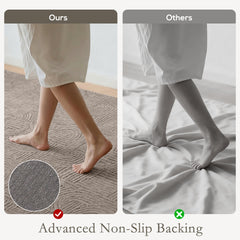6x9 Area Rug, Luxurious Faux Fur Rug, Non-Slip Floor Carpet for Living Room, Bedroom, Dining Room, Tan