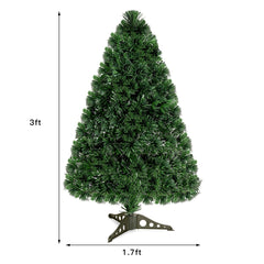 3 FT Fibre Optic Artificial Christmas Tree with 85 Branch Tips and 7 Colour Lights