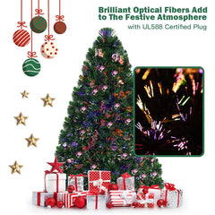 5 FT Fibre Optic Christmas Tree, 170 Tips with 7 Colour Changing Light