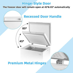 3.5/5 Cu.ft Compact Chest Freezer with Removable Storage Basket-3.5 Cubic