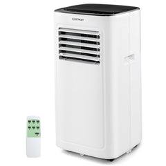 3-in-1 9000 BTU Portable Air Conditioner with Dehumidifier and 24H Timer, White, 280 sq ft
