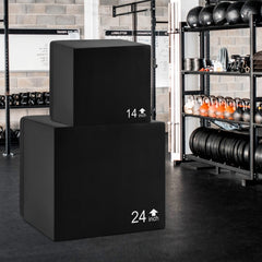 3 In 1 Foam Plyometric Box with 3 Heights and Easy-to-Clean PU Cover-30 inches