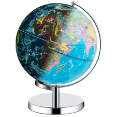 3-in-1 Illuminated World Globe with Stand and, 88 Constellations