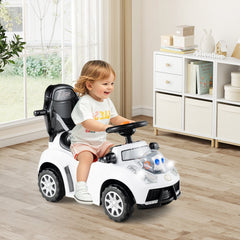 3 in 1 Push Car for Toddler Stroller Sliding Walking Car for Boys and Girls-White