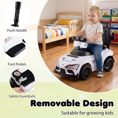 3-in-1 Toyota Licensed Foot-to-Floor Stroller Sliding Walking Toy-White