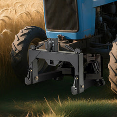 3-Point Quick Hitch with 5 Level Adjustable Bolt for Farming-Black