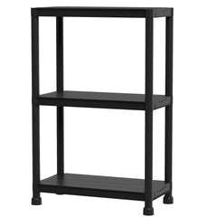 3-Tier Heavy-Duty Plastic Storage Shelves Freestanding Garage Shelving Unit
