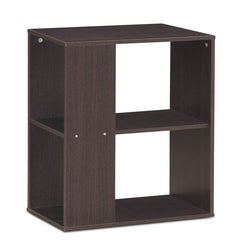 3 Tier Open Shelf Side End Table in Brown Engineered Wood