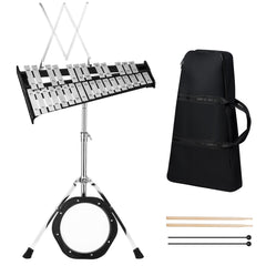 30 Notes Percussion with Practice Pad Mallets Sticks Stand