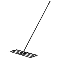 30 x 10 Inch Lawn Leveling Rake with Ergonomic Handle-Black