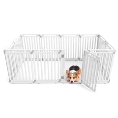 31.5 inches Height Indoor Outdoor Dog Playpen with 12 Panels-White