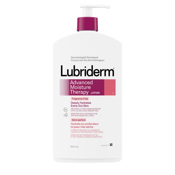 Lubriderm Advanced Moisture Therapy Moisturizing Cream - Vitamin E, Vitamin B5, Fragrance Free Body Lotion, 946 mL