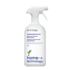 ATTITUDE Bathroom Cleaner Disinfectant 99.99%, Made in Canada, Eliminates Bacteria, Germs and Viruses, Vegan, Lavender and Thyme, 800 mL