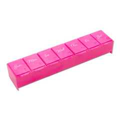 EZY DOSE Weekly (7-Day) Pill Case, Medicine Planner, Vitamin Organizer Box, Convenient and Easy to Use, Large Compartments, Pink, Travel-Friendly, Made in The USA