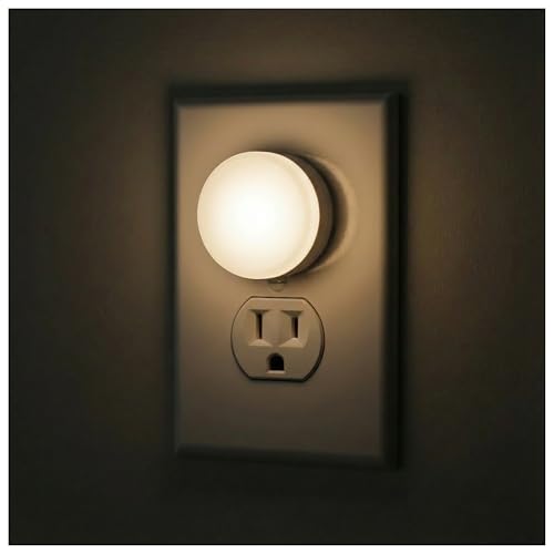 Lights by Night, Mini LED Night Light, Plug-in, Dusk to Dawn Sensor, Warm White, Compact, UL-Certified, Ideal for Bedroom, Bathroom, Nursery, Hallway, Kitchen, 45084, 4 Pack, 4 Count