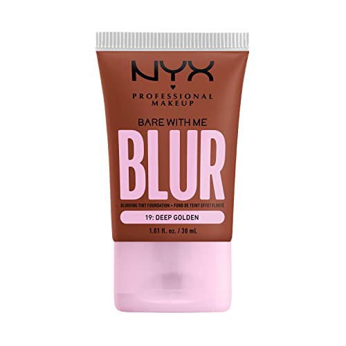 NYX PROFESSIONAL MAKEUP, Bare With Me, Tint Foundation, Medium buildable coverage, 12h hydration, Lightweight matte finish - 19 DEEP GOLDEN