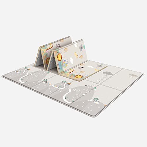 Lennox furniture 200X180X1CM Play Mat, Folding Large Thick Playmat Reversible Waterproof Portable Kids Playmat Non Toxic