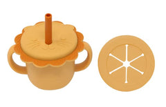 Glitter & Spice Grow with Me Silicone Cup Snack Set - Leo The Lion
