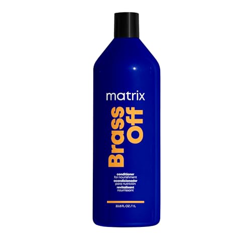 Matrix Total Results Brass Off Nourishing Conditioner, Moisturize and Tone Brassy Hair, For Color Treated & Bleached Hair, For Brunettes & Dark Blondes, Packaging May Vary