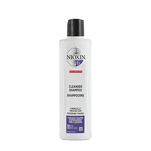 Nioxin System 6 Cleanser for Bleached Hair / Chemically Treated Hair with Progressed Thinning, 10.1 fl oz