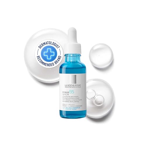La Roche-Posay Hyalu B5 Pure Hyaluronic Acid Serum for Face, Vitamin B5 + Hyaluronic Acid + Madecassoside, Hydrating Serum Visibly Plumps Skin, Sensitive Skin Safe, Anti Aging, Oil-Free