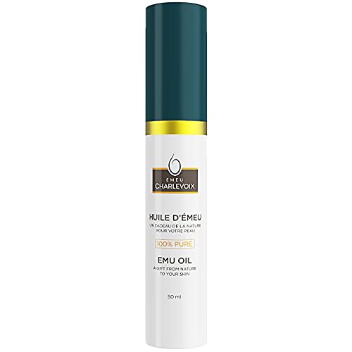 Emeu Charlevoix 100% Pure Emu Oil - Canadian-Made Award-Winning Quality, 50ml